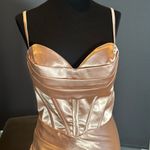 Women Full Length Prom Party Dress CrissCross Straps Leg Slit Size 8 *READ FLAWS Photo 1