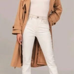 Abercrombie & Fitch 90s Straight Ultra High Rise Jeans Cream Faux Leather Y2K Photo 0