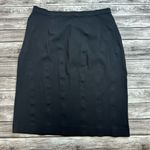 Ann Taylor Women's Black Paneled Fitted Pencil Skirt 8 Ribbon Waistband Side Zip Photo 3