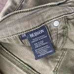 Hudson Jeans HUDSON Krista Ankle Skinny Jean Womens Sz 28 Olive Green Raw Hem Distressed Photo 2