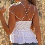 Free People Adele white lace flowy tiered cami women’s Size XSmall Photo 3
