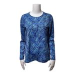 L.L.Bean NWOT  Sun Shirt UPF 50 Size Small Printed Blue Photo 1