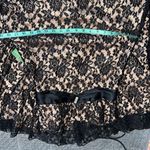 Jump Apparel size 5/6 junior black prom dress black lace overlay lace tie back Photo 5