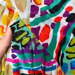 Vanessa Mooney Elisabeth Romper Dress 80s Print Colorful Size Small FLAWED Photo 4