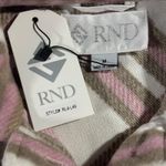 RND Plaid Flannel Shacket Shirt Jacket Pink‎ Beige White Womens Medium Pink Photo 4