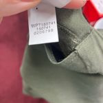 J.Jill Linen Stretch Pull-On Pants L Green Tapered Relaxed Fit Elastic Waist Photo 12