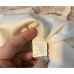 Judith March  Cream Off White Boho Woven Fringe Long Bell Sleeve Mini Dress Small Photo 4