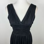 Burberry London Black Sleeveless Draped Midi Dress US 8 Whimsigoth Steampunk Photo 12