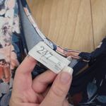 Maurice's  24/7 Navy Blue Floral Jumpsuit Photo 3