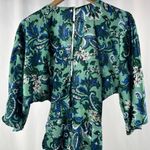ZARA NWT  Floral Print Jumpsuit in Green‎ Size Extra Small Photo 6