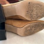 Free People women’s boots brown heels textile leather ankle zip up booties sz8.5 Photo 4