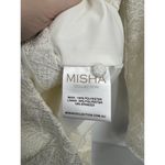 Misha Natasha Mini Dress Women 6‎ Ivory Sparkly Glam Feminine Cocktail Open Back Photo 3