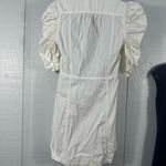 frame denim Frame Gillian Puff Sleeve Cotton Mini Dress in Cream/Ecru Size Medium EUC Photo 6