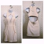 San Joy 🌞  white ivory keyhole stretchy‎ dress Photo 1