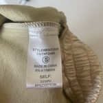 Aaron & Amber Faux Leather Shorts S Champagne Metallic Pearl Drawstring NWT Photo 8