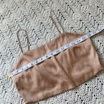 Stolen Hearts Satin Tie Back Crop Tank Top Tan (Small) Photo 3