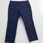 Banana Republic  Cotton Wool Jacquard Ryan Pants Blue 12 Short Office Career Photo 0