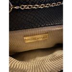 Lauren Merkin  Hematite & Black Leather Print Flap Clutch/Shoulder Handbag EUC Photo 4