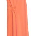 Lafayette 148 Asymmetric Crepe Dress GORGEOUS COLOR Coral Reef Sleeveless Size S Photo 0