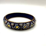 Blue beaded Indian mirrored bangle bracelet Photo 7