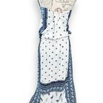 Tommy Bahama Strapless Blouson Tie Waist Paisley Handkerchief Blue White Dress S Photo 1