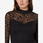 ALLSAINTS Hanna Antia Mini black leopard long sleeves high neck Dress sz 0 Photo 1