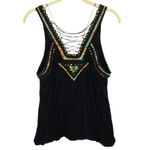 Free People  Dakota Embellished Lace Up Tank Top S Photo 1