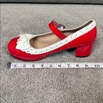 Women’s Red Chunky Heel Mary Jane Pumps Cute Bow & Hearts Round Toe Size 9 NEW Red Photo 9