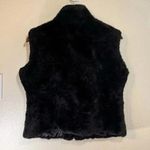 Vtg 90’s Cejon Women’s Faux Fur Cropped Vest Sleeveless Zip Black Size Medium Photo 3