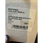 Nanushka Dress Women Large Black Faux Leather Layan Mini NWT Whimsigoth Goth Photo 13