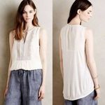 Anthropologie One September Pasto Swiss Dot Embroidered Beaded Cream Blouse, S Photo 1