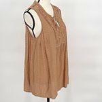Torrid Swiss Dot Crochet Inset Tank Indian Tan Women's Plus Size 0 Photo 9