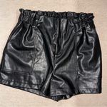 Windsor NEW Edgy Chic Black Faux Leather Paperbag Waist Shorts - New with Tags Photo 7