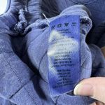 Sundry Quilted Asymmetric Button Closure Cropped Blue Sweatshirt Sz XS Oversized Photo 8