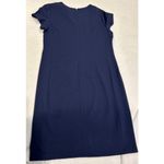 Talbots  Navy Blue Sheath Shift Short Sleeve Stretch Work Business Casual Size 14 Photo 8