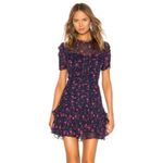 Tanya Taylor  Dress Falling Floral Carti 100% Silk Ruffle Boho Mini Size 4 Photo 9