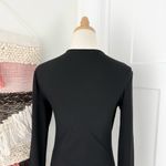 MM.LaFleur  Surplice V-Neck Long Sleeve Jersey Stretch Top Black Sz S Photo 4