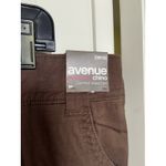 Avenue  Womens Pants Size 18‎ Comfort Waist Signature Chino Chinos Brown NEW Photo 4