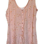 Abound  Romper Womens M‎ Pink Floral Sleeveless Button Front Casual Photo 0