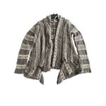 Free People Runaway Love Crochet Chunky Knit Small Brown Cardigan Sweater #HR-6 Photo 5