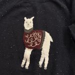 Loft  Women’s Navy Blue Llama Knit Crewneck Sweater Size Small Style 520610 Photo 3