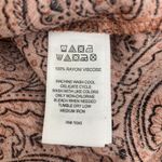 Lucky Brand  Rust Orange Paisley Babydoll Dress M Boho Flowy Tiered Photo 12