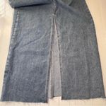 Happily Grey Crossover Waist Denim Maxi Skirt Raw Hem Split Casual Size 3/25 Blue Photo 4