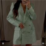 ZARA  Tweed Green Blazer Photo 1