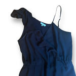 Parker Addison Black Spaghetti Strap Cropped Jumpsuit Romper Women's Size 12 Photo 7