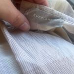 Everlane The Ruched Air Blouse Toffee Plaid Size 8 Photo 8