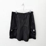 Anthropologie [] Black Elastic Waist Relaxed Fit Slouchy Cargo Shorts NWT Size XL Photo 3