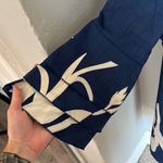 NWT blue white and light pink 3/4 sleeve v neck dress size large silky material Photo 2