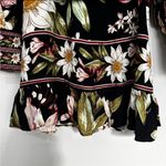 Farm Rio Black Surreal Flowers Long Sleeve Mini Dress Size S Photo 2