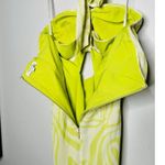 RONNY KOBO X RTR Green Printed Knotted Neckline Waist Cutout Dress Size 4 Photo 7